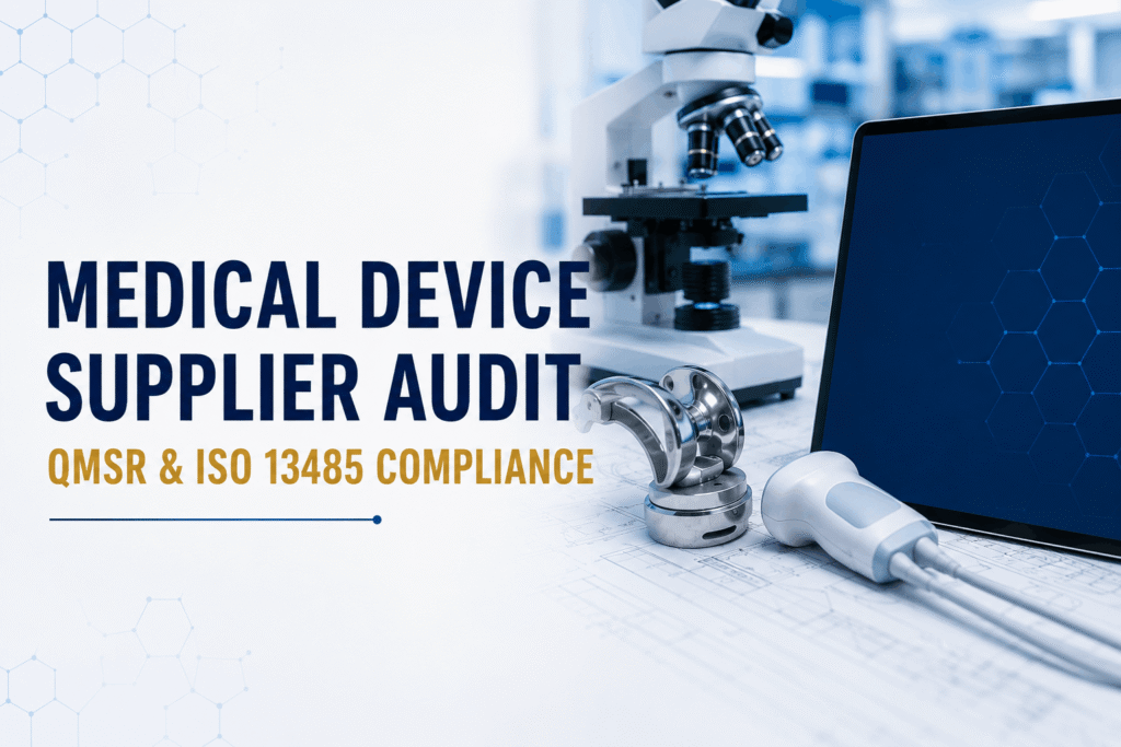 Medical device supplier audit for QMSR compliance