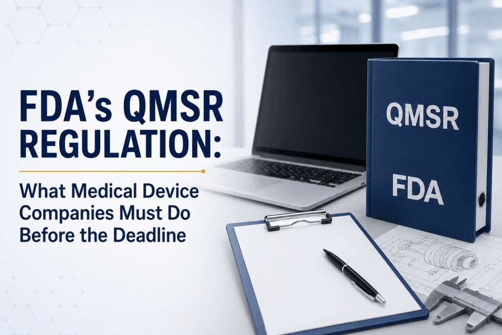 FDA QMSR regulation compliance audit for medical device manufacturers